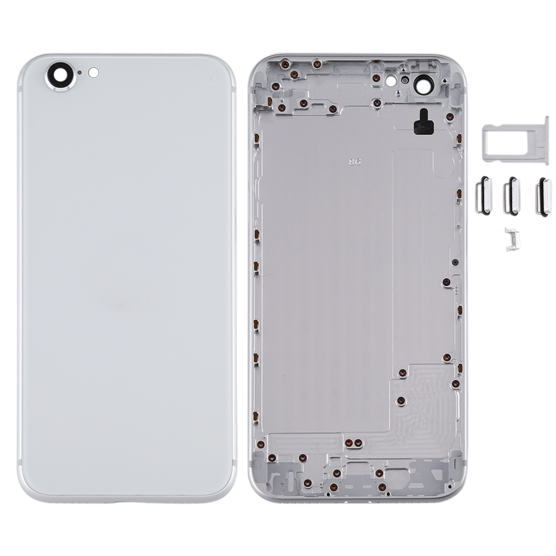 Back Housing Cover with Appearance Imitation of iPSE 2020 for iPhone 6(White) - Shopkiz.com