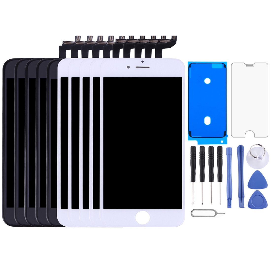 5 PCS Black + 5 PCS White TFT LCD Screen with Frame for iPhone 6s - Shopkiz.com