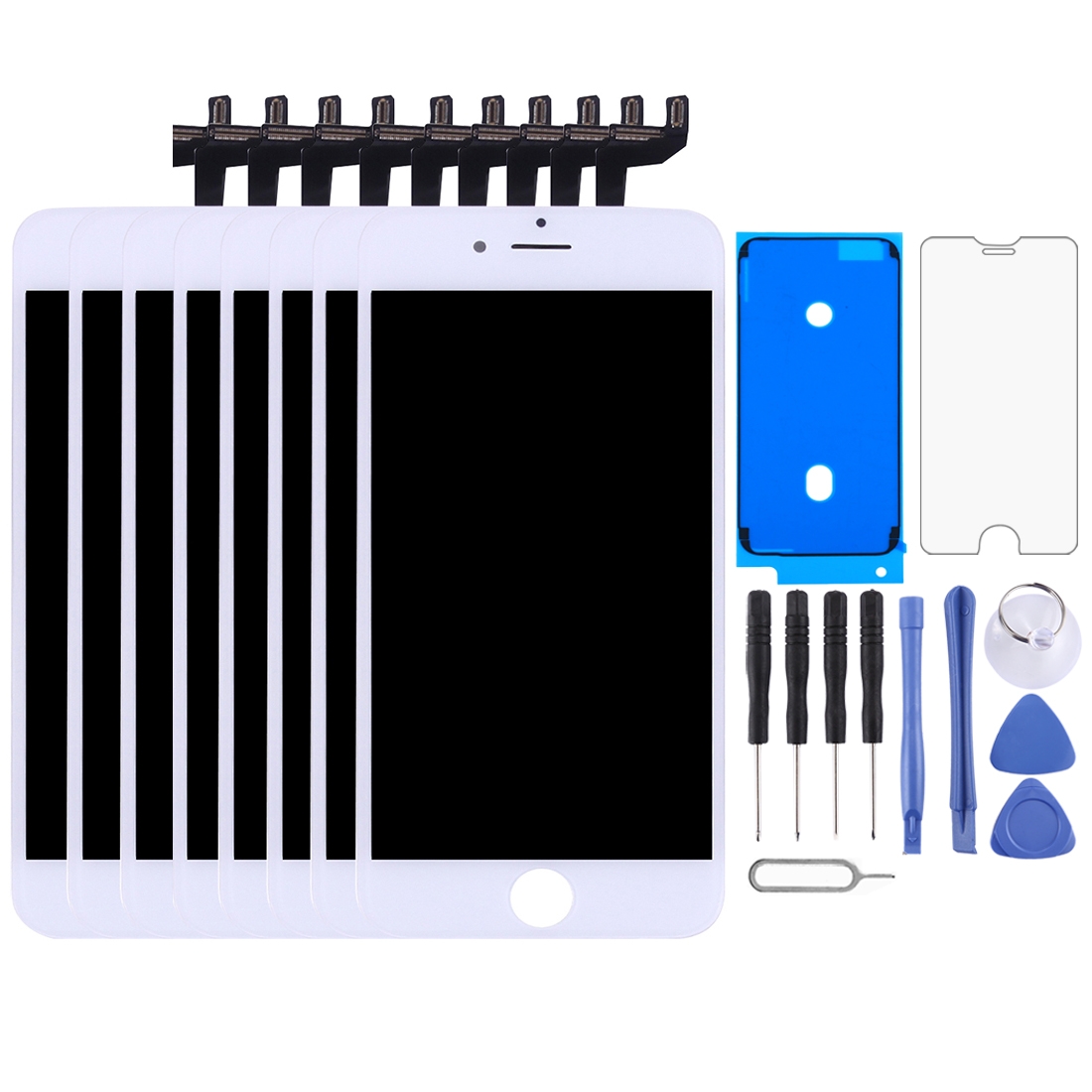 10 PCS TFT LCD Screen with Frame for iPhone 6s (White) - Shopkiz.com