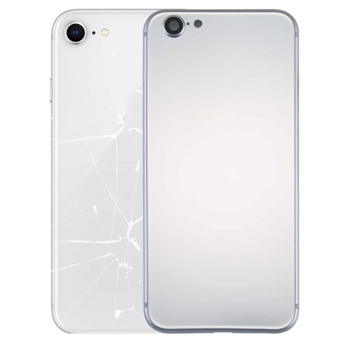 5 in 1 Full Assembly Metal Housing Cover with Appearance Imitation of i8 for iPhone 6s, Including Back Cover & Card Tray & Volume Control Key & Power