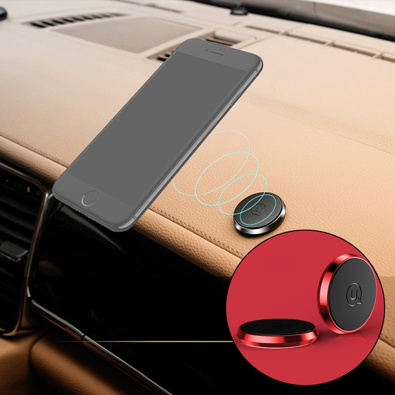 USAMS US-ZJ020 Universal Round Shape Car Magnetic Phone Holder Stand Mount, For iPhone, Galaxy, Huawei, Xiaomi, Lenovo, Sony, LG, HTC and Other