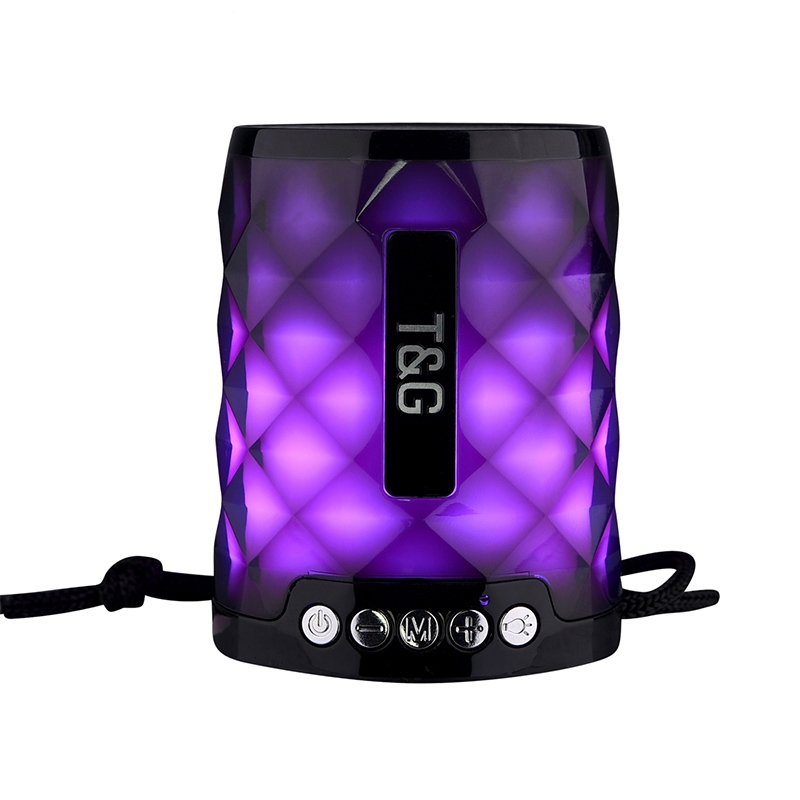 T&G TG155 Bluetooth 4.2 Mini Portable Wireless Bluetooth Speaker with Colorful Lights(Black) - Shopkiz.com