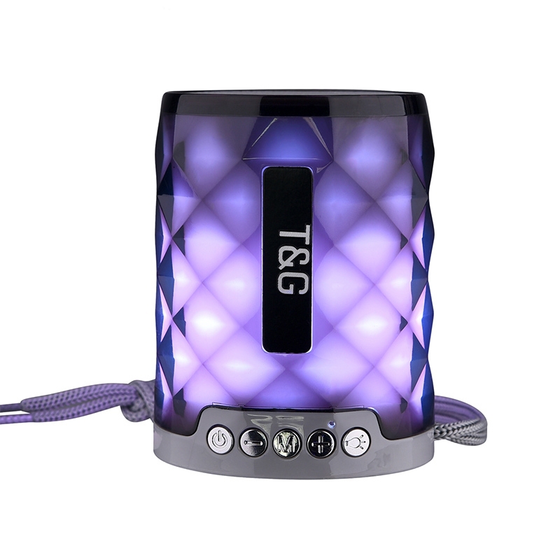 T&G TG155 Bluetooth 4.2 Mini Portable Wireless Bluetooth Speaker with Colorful Lights(Grey) - Shopkiz.com