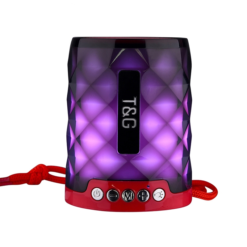 T&G TG155 Bluetooth 4.2 Mini Portable Wireless Bluetooth Speaker with Colorful Lights(Red) - Shopkiz.com
