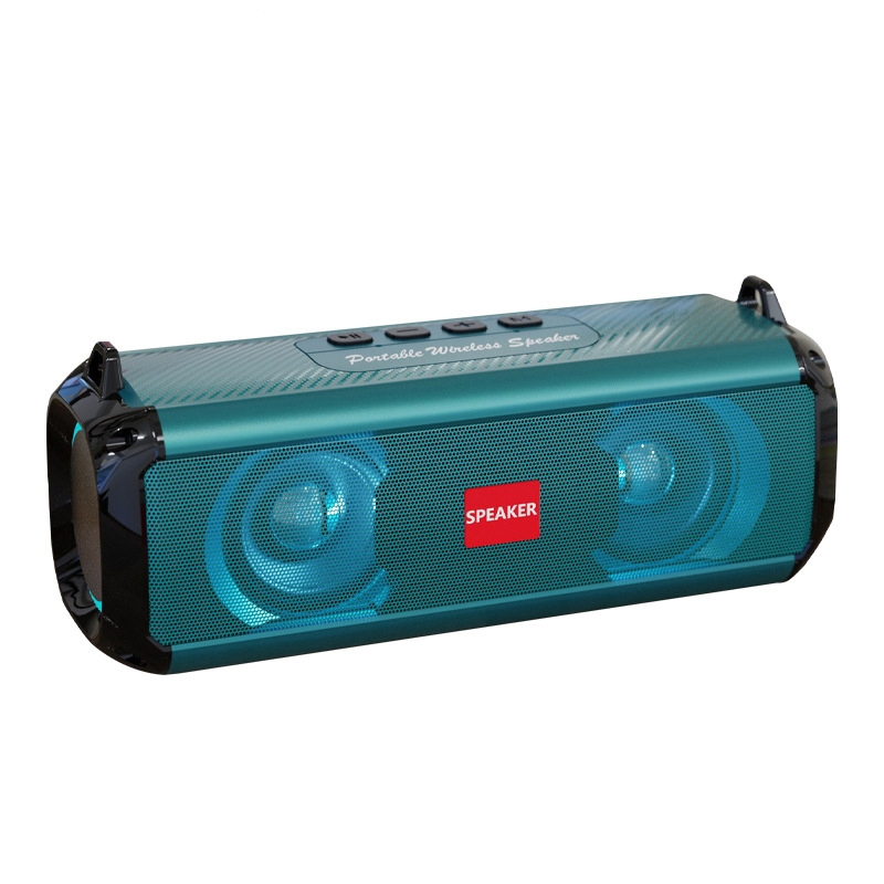 EBS-045 Wireless Stereo RGB Mini Portable Outdoor Music Subwoofer Stereo Speaker with Light (Green) - Shopkiz.com