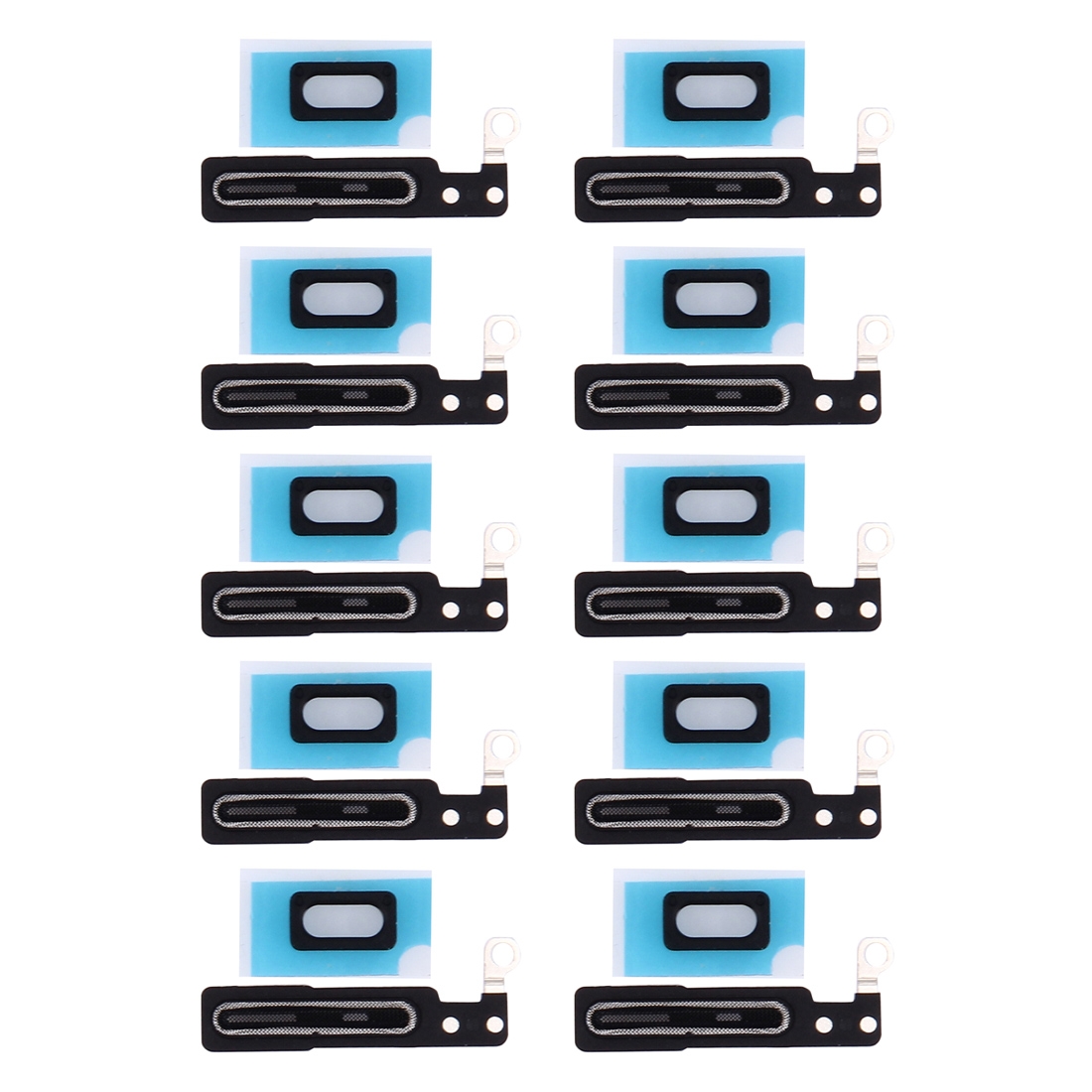 10 PCS Earpiece Receiver Mesh Cover + Earpiece Receiver Adhesive Sticker for iPhone 7 - Shopkiz.com