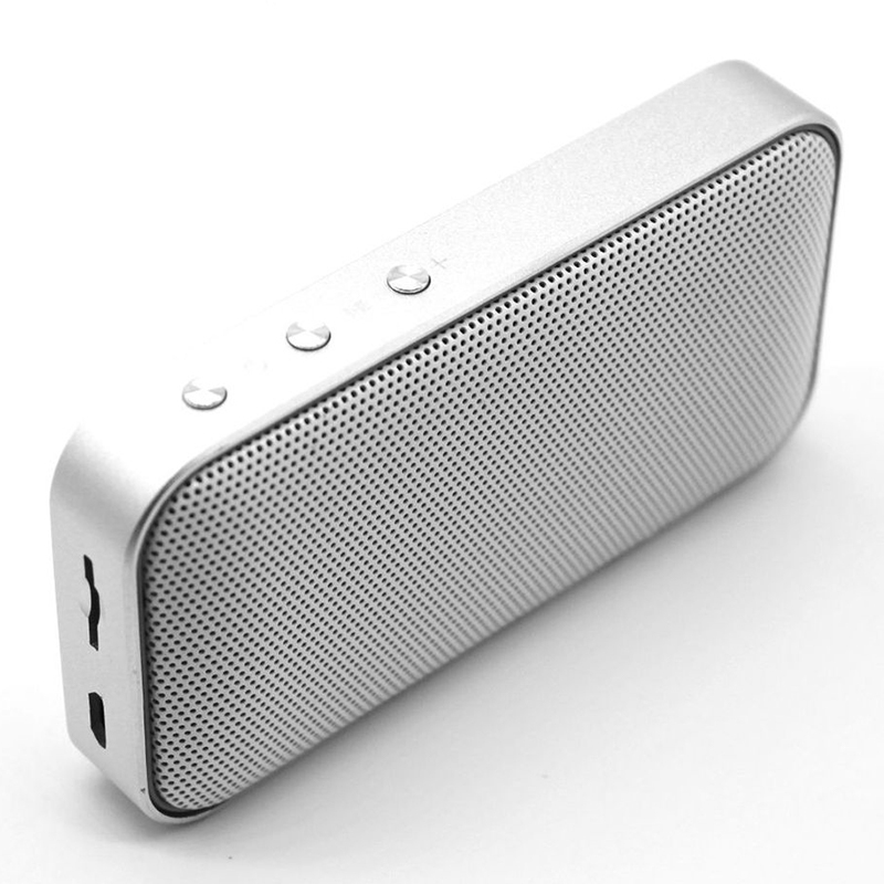 BT209 Outdoor Portable Ultra-thin Mini Wireless Bluetooth Speaker, Support TF Card & Hands-free Calling (Silver) - Shopkiz.com