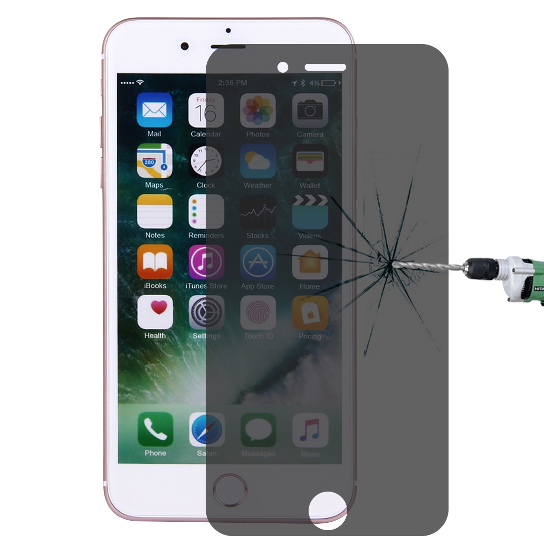 For iPhone 7 Plus/8 Plus Privacy Anti-glare Screen Protector 0.26mm 9H Surface Hardness 2.5D Explosion-proof Tempered Glass Screen Film - Shopkiz.com