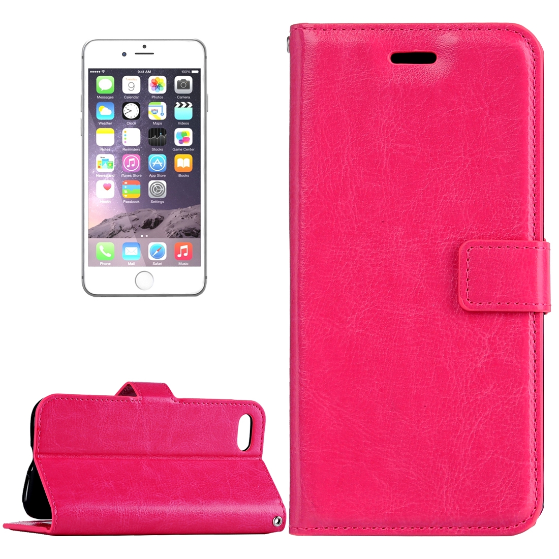 For iPhone 8 Plus & 7 Plus Crazy Horse Texture Horizontal Flip Leather Case with Magnetic Buckle & Holder & Card Slots & Wallet & Photo