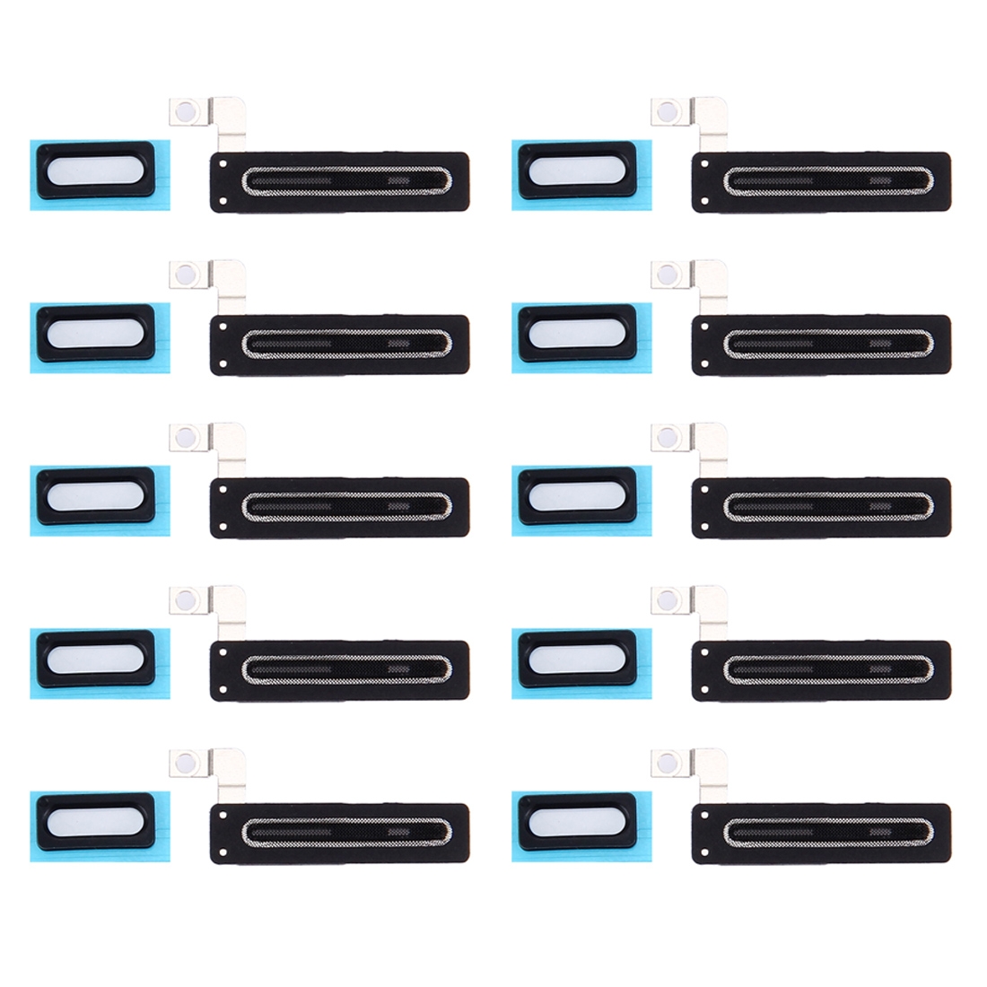 10 PCS Earpiece Receiver Mesh Cover + Earpiece Receiver Adhesive Sticker for iPhone 7 Plus - Shopkiz.com