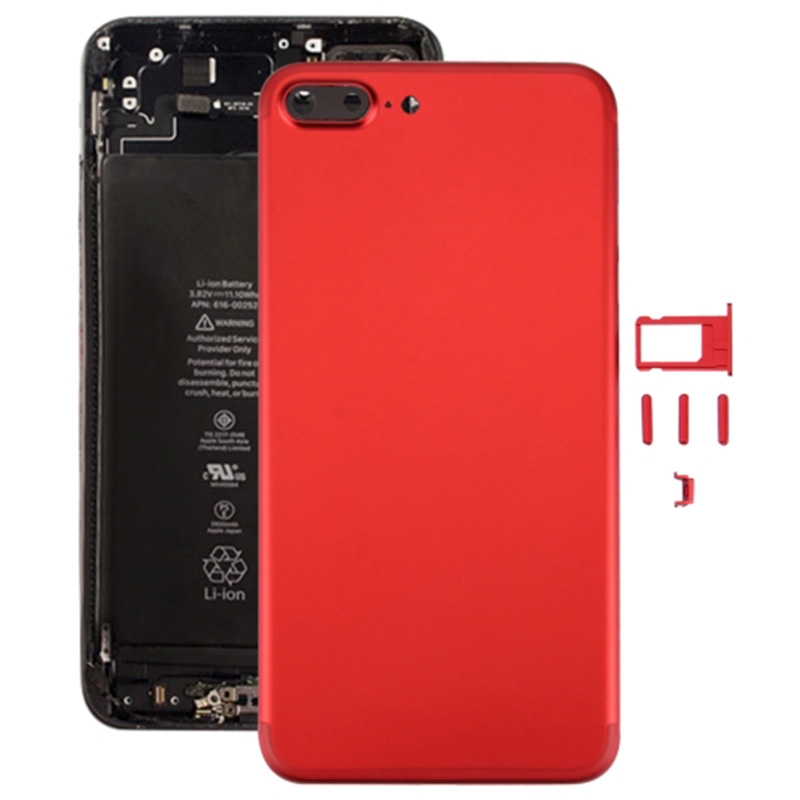 6 in 1 for iPhone 7 Plus (Back Cover (With Camera Lens)  + Card Tray + Volume Control Key + Power Button + Mute Switch Vibrator Key + Sign) Full