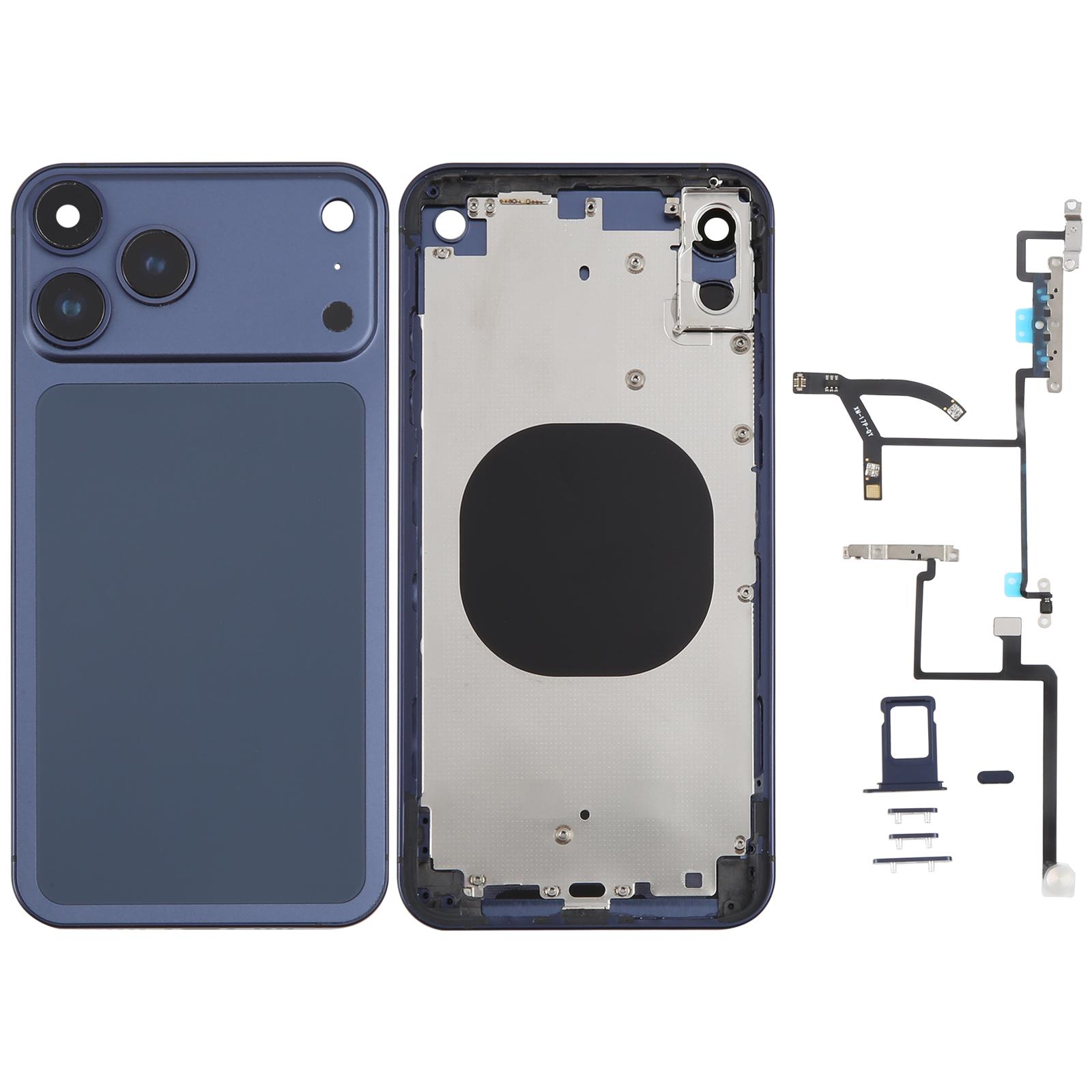 Back Housing Cover with Appearance Imitation of iP17 Pro Max for iPhone XS Max(Blue) - Shopkiz.com