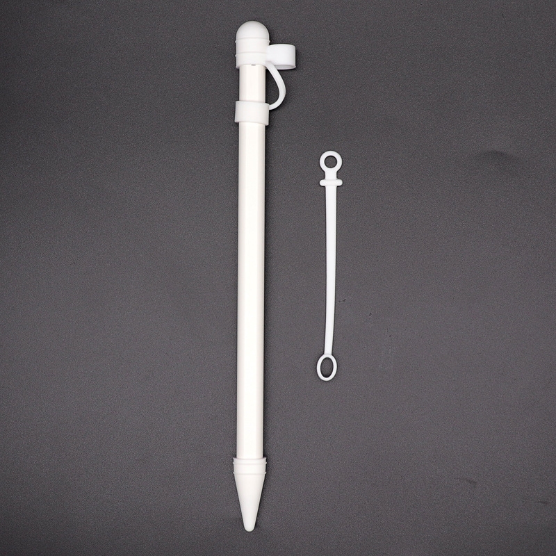 3 in 1 Silicone Protective Cover+Touch Cap Pen+Nip Pen Case For Apple Pencil(White) - Shopkiz.com