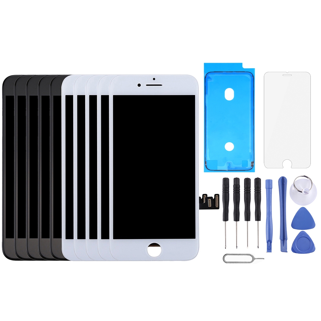5PCS Black + 5 PCS White TFT LCD Screen for iPhone 8 - Shopkiz.com