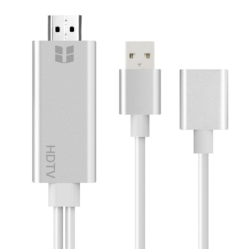Onten 7562 USB Female to HDMI Phone to HDTV Adapter Cable for iPhone / Android - Shopkiz.com