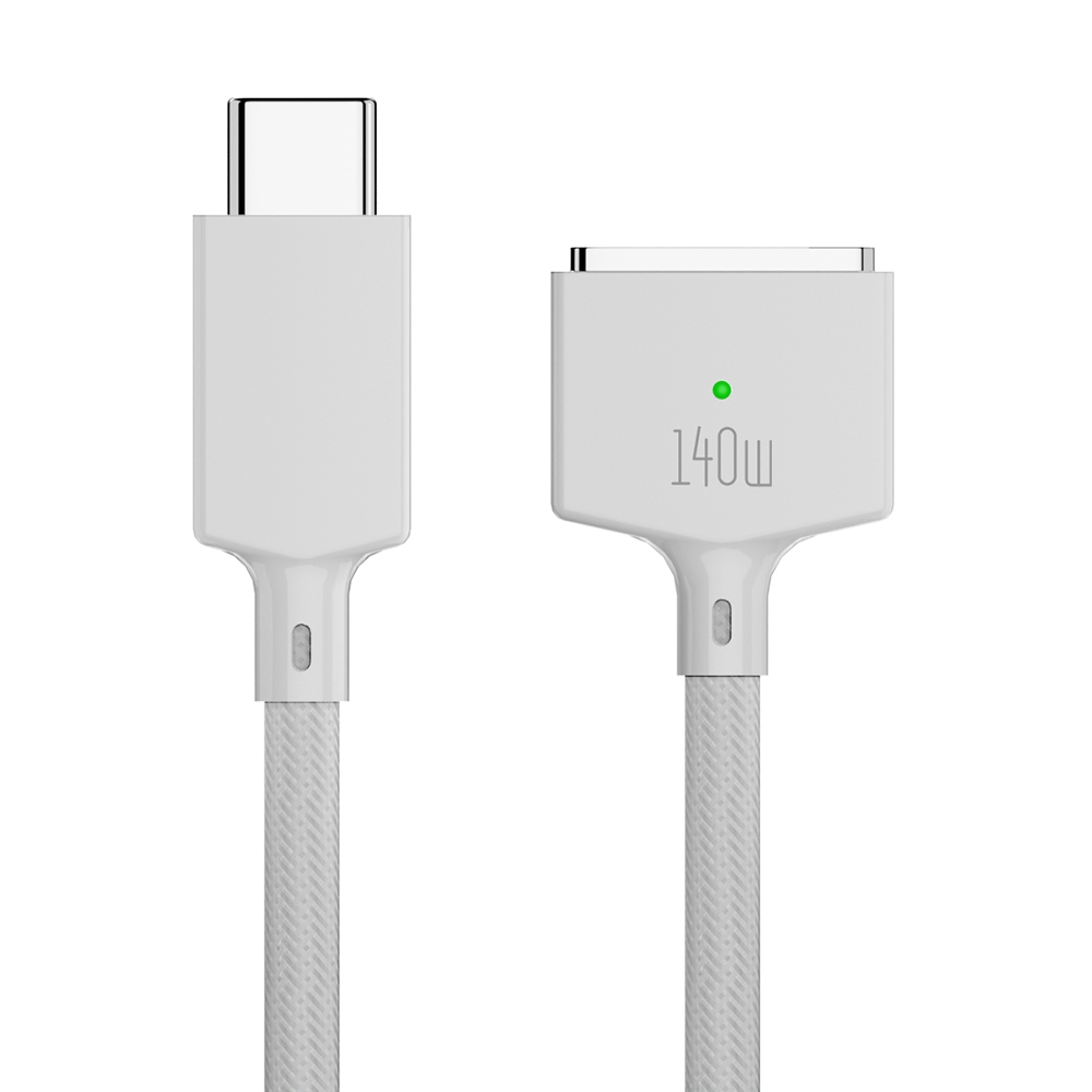 140W USB-C / Type-C to MagSafe 3 Magnetic Fast Charging Cable, Length:2m (White) - Shopkiz.com