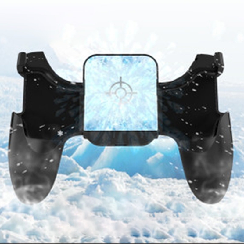 S-03 Six-finger Linkage Semiconductor Cooling Mobile Phone Gamepad with Bracket, Suitable for 4.7-6.5 inch Mobile Phones - Shopkiz.com