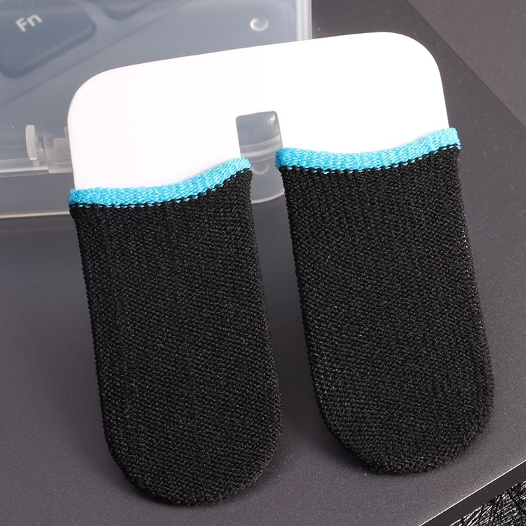 1 Pair Carbon Fiber Touchscreen Anti-slip Anti-sweat Gaming Finger Cover for Thumb / Index Finger (Blue) - Shopkiz.com