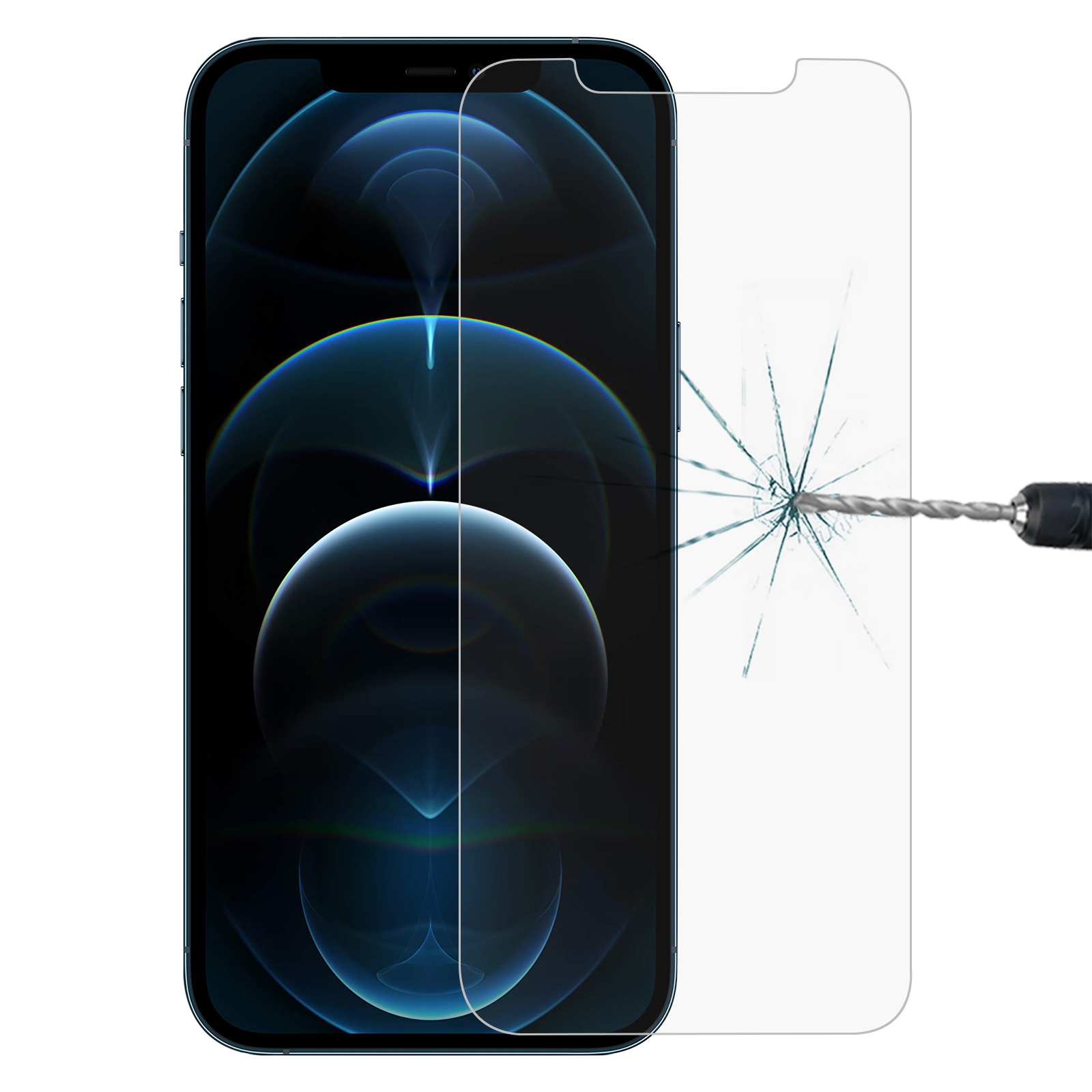 For iPhone 12 Pro Max 0.26mm 9H 2.5D Tempered Glass Film (Slotted) - Shopkiz.com