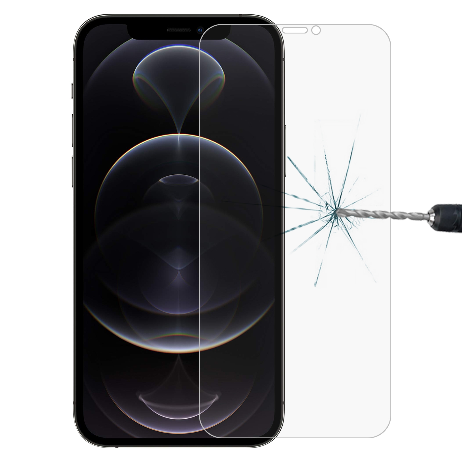 For iPhone 12 Pro Max 0.26mm 9H 2.5D Tempered Glass Film (Open Hole) - Shopkiz.com