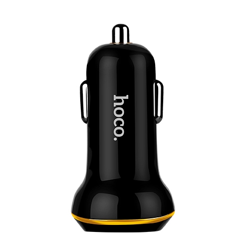 hoco Z5 2.4A Single Port Smart Car Charger with 1.2m 3 in 1 Micro USB / 8 Pin / Type-C Cable, For iPhone, Galaxy, Sony, Lenovo, HTC, Huawei, and