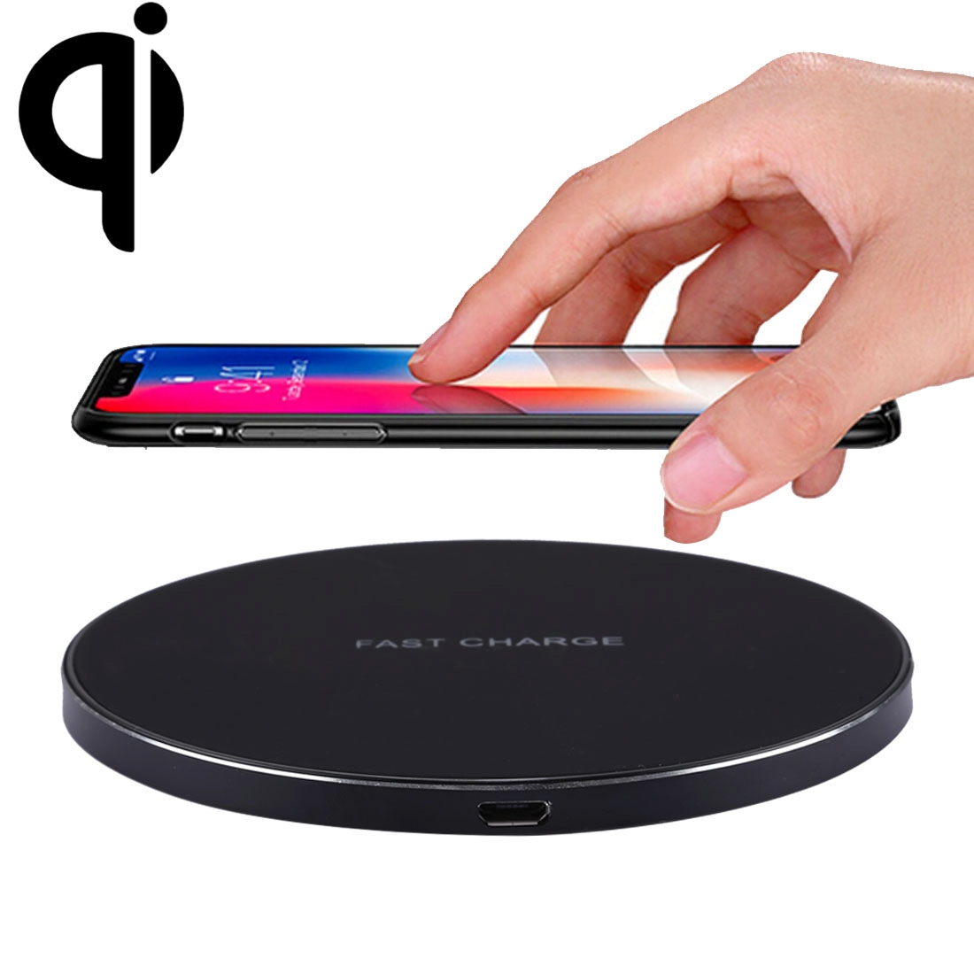 Q21 Fast Charging Wireless Charger Station with Indicator Light(Black) - Shopkiz.com