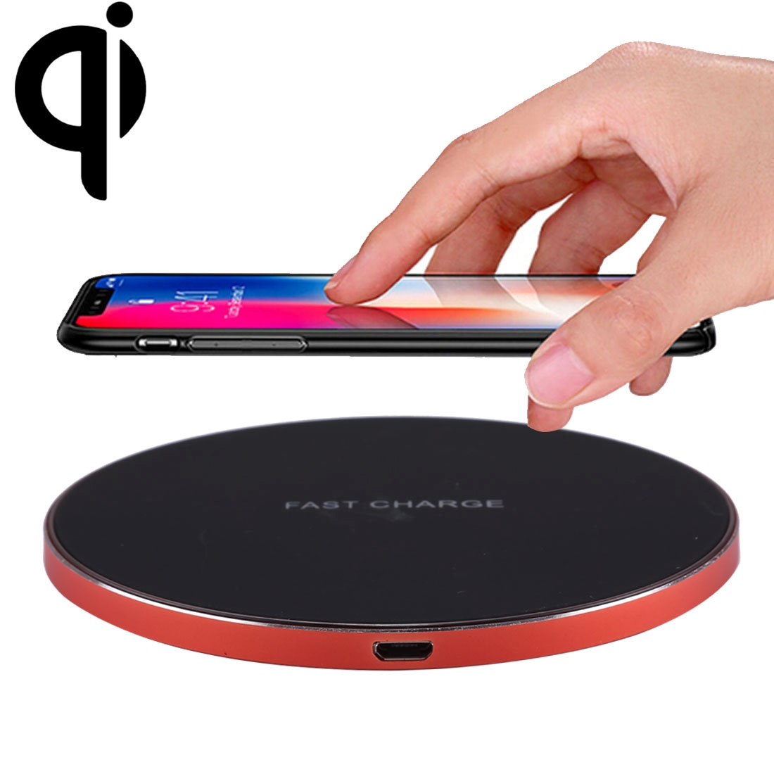 Q21 Fast Charging Wireless Charger Station with Indicator Light(Red) - Shopkiz.com