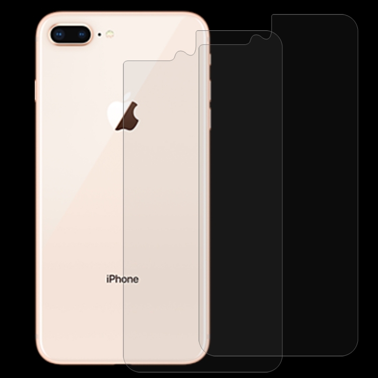2 PCS for iPhone 8 Plus & 7 Plus 0.3mm 9H Surface Hardness 2.5D Curved Edge Explosion-proof Premium Tempered Glass Back Screen Protector - Shopkiz.com