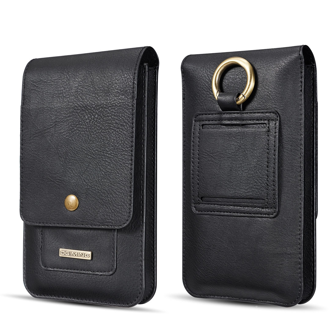 DG.MING Universal Cowskin Leather Protective Case Bag Waist Bag with Card Slots & Hook, For iPhone, Samsung, Sony, Huawei, Meizu, Lenovo, ASUS,