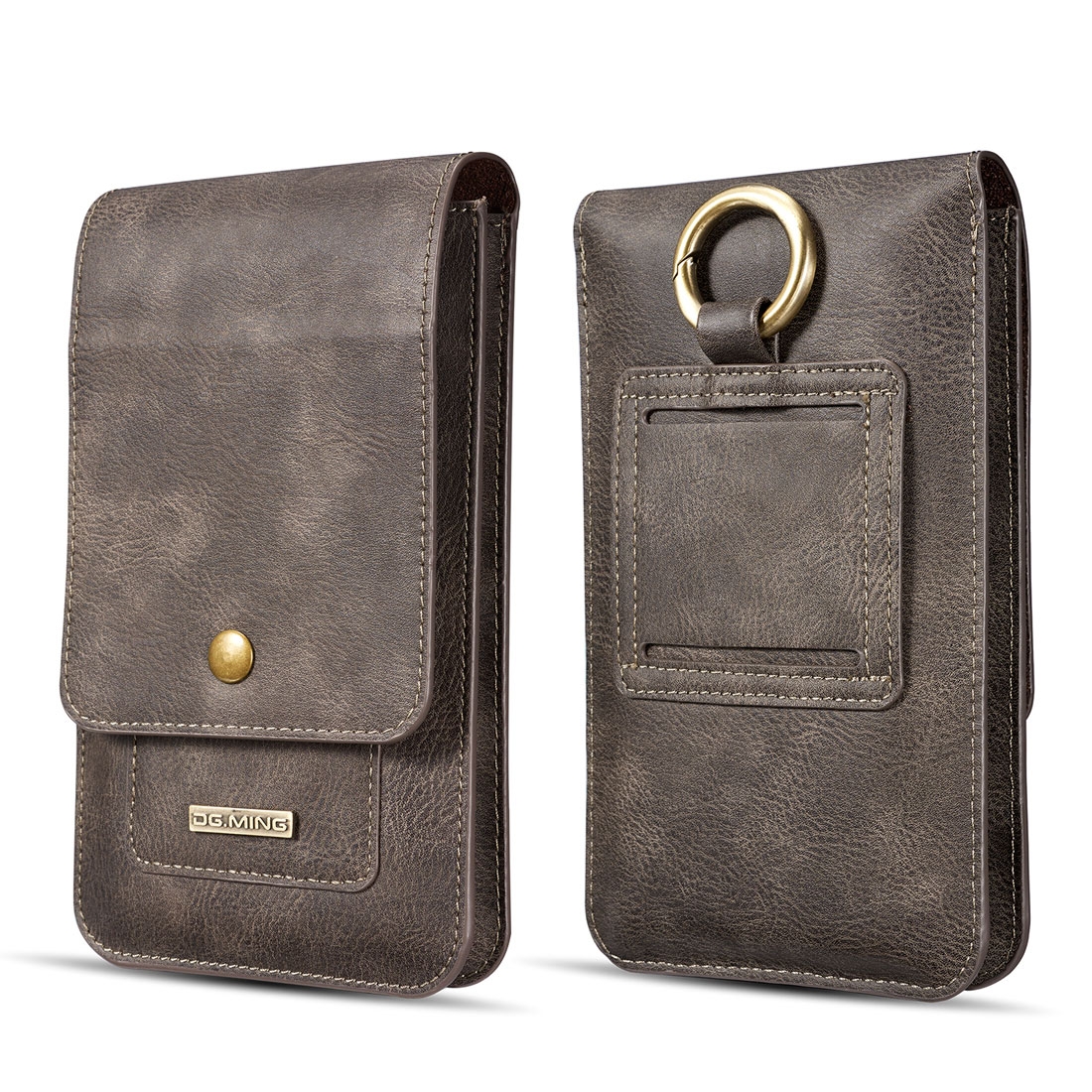 DG.MING Universal Cowskin Leather Protective Case Bag Waist Bag with Card Slots & Hook, For iPhone, Samsung, Sony, Huawei, Meizu, Lenovo, ASUS,