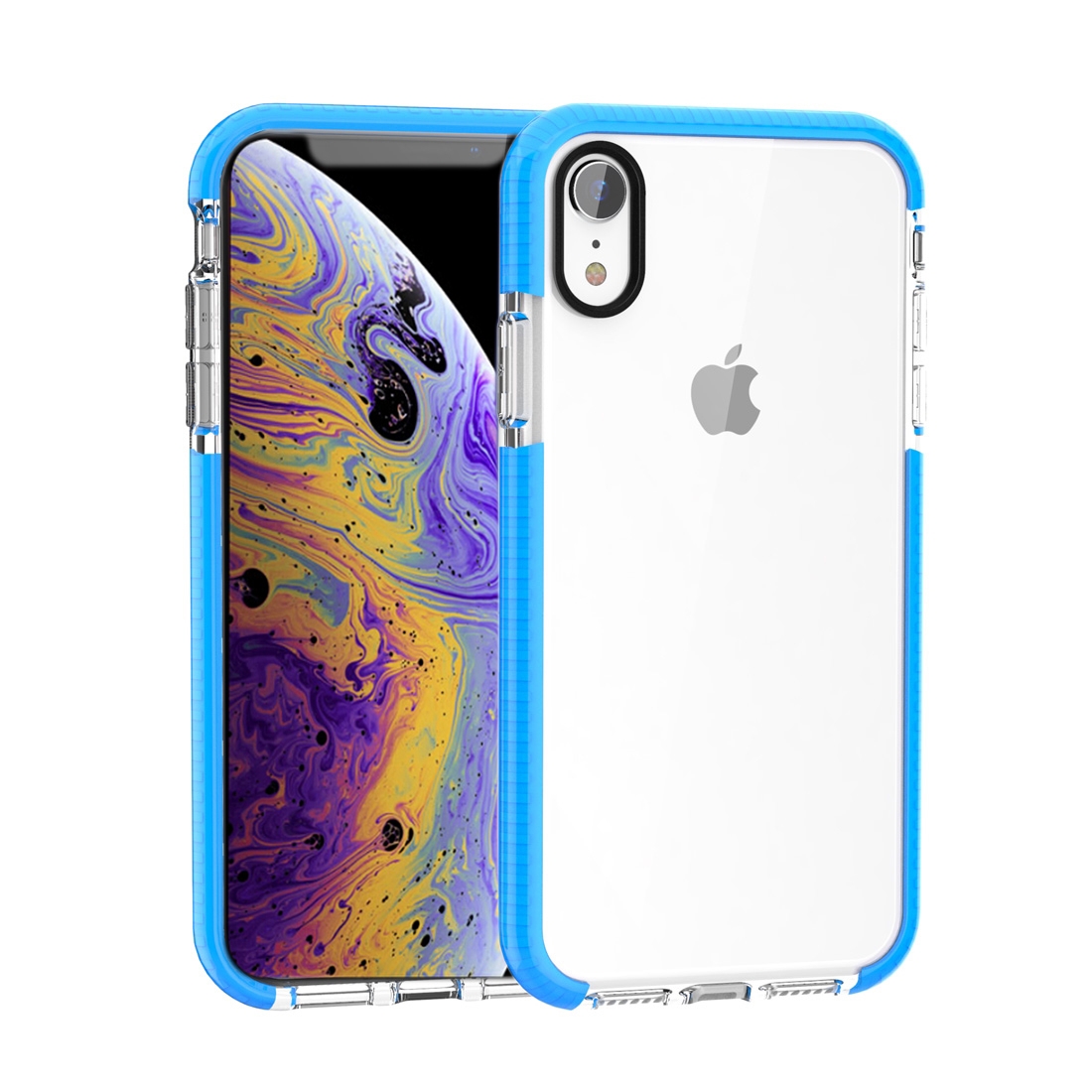 For iPhone X / XS Highly Transparent Soft TPU Case (Blue) - Shopkiz.com