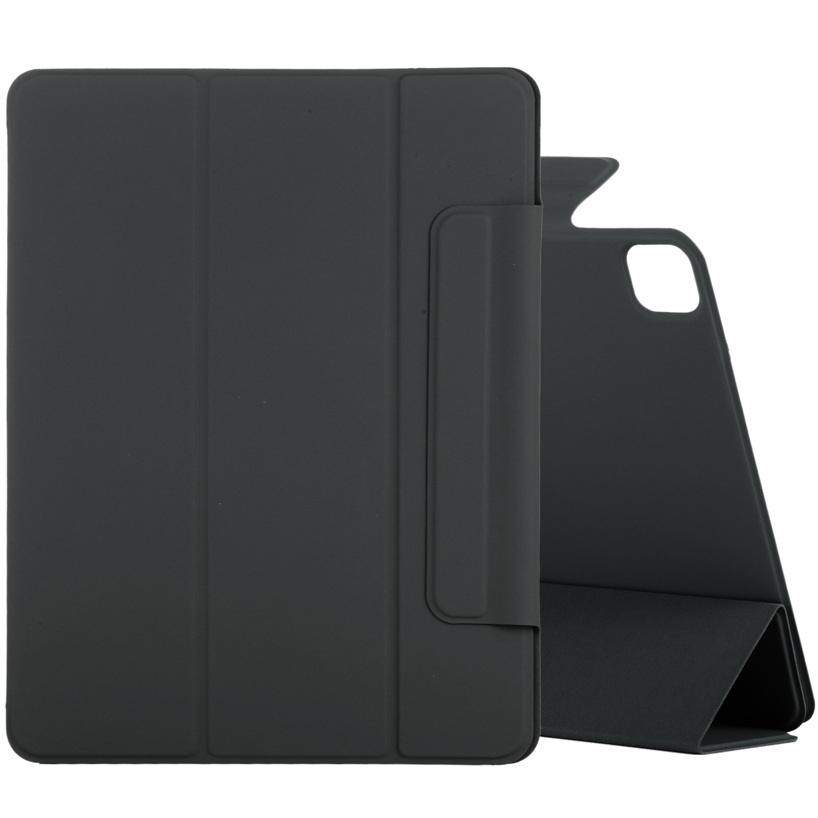For iPad Air 13 2024 / 2025 / Pro 12.9 2020 Double-sided Magnetic Flip PU Leather Tablet Case With Holder & Sleep / Wake-up Function(Black) -