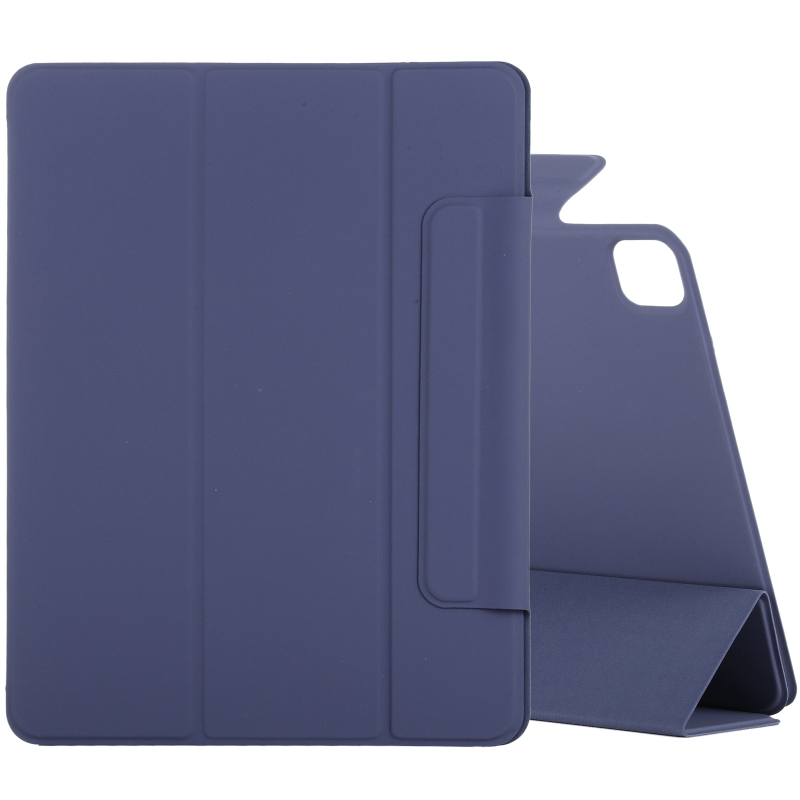 For iPad Air 13 2024 / 2025 / Pro 12.9 2020 Double-sided Magnetic Flip PU Leather Tablet Case With Holder & Sleep / Wake-up Function(Dark Blue) -
