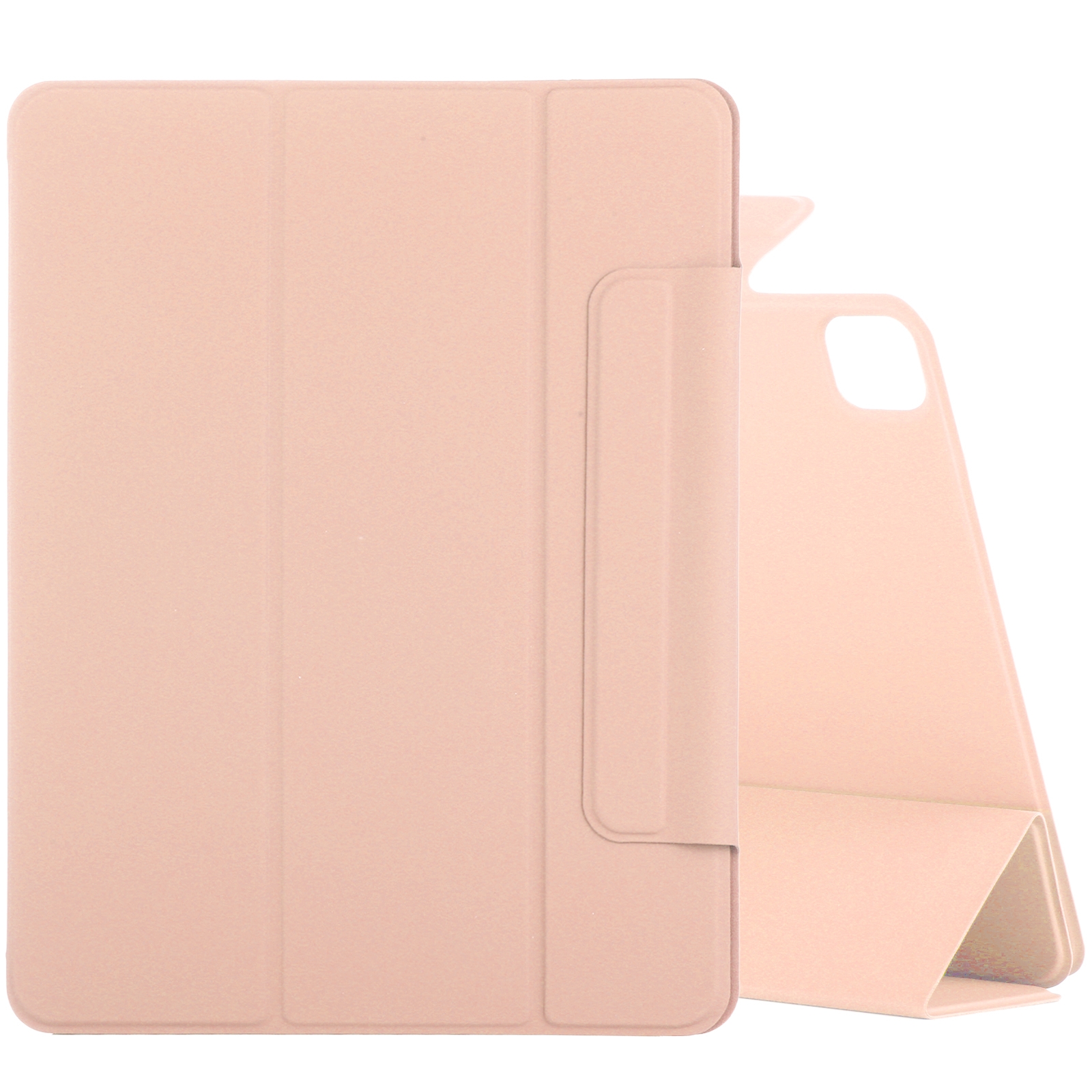 For iPad Air 13 2024 / 2025 / Pro 12.9 2020 Double-sided Magnetic Flip PU Leather Tablet Case With Holder & Sleep / Wake-up Function(Gold) -
