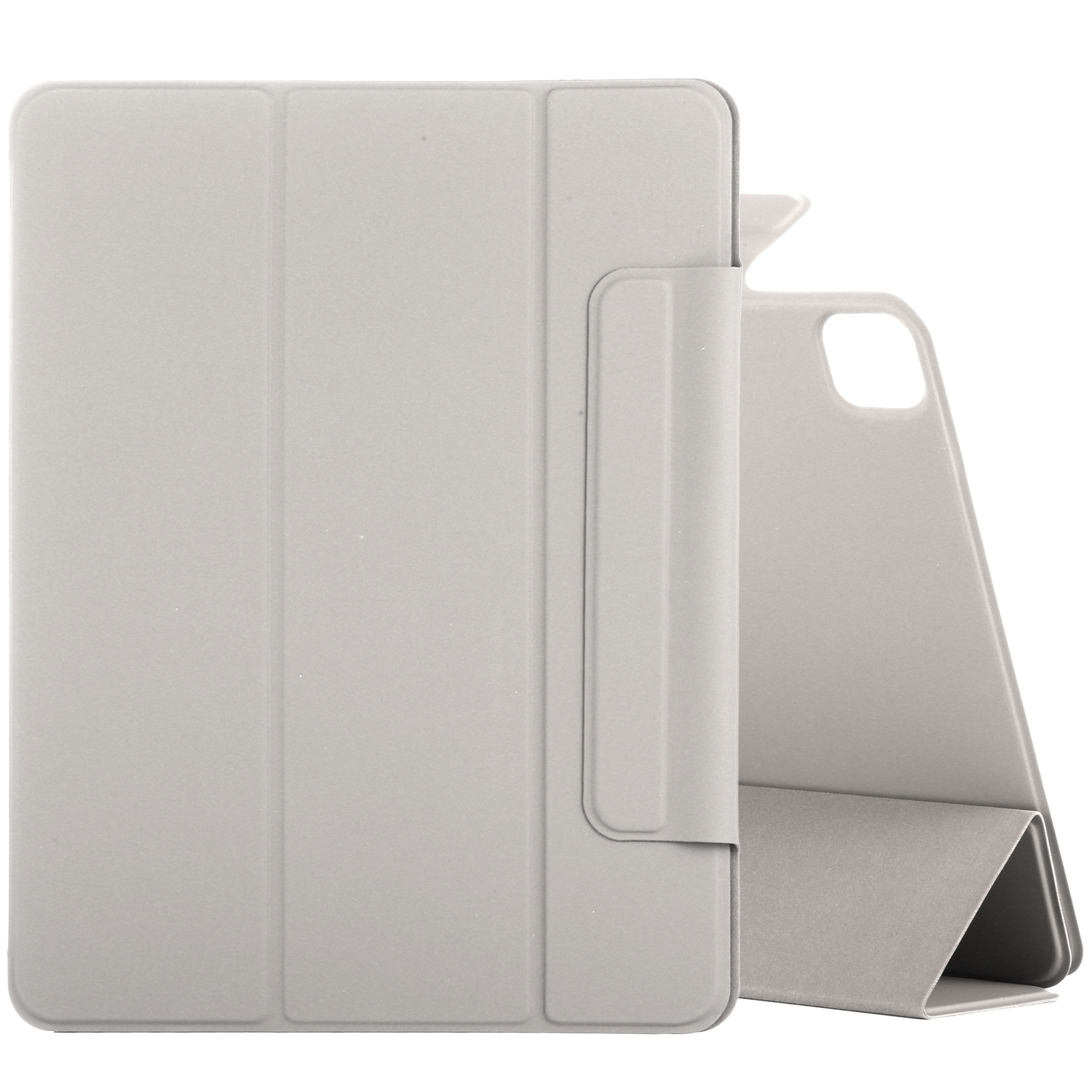 For iPad Air 13 2024 / 2025 / Pro 12.9 2020 Double-sided Magnetic Flip PU Leather Tablet Case With Holder & Sleep / Wake-up Function(Grey) -