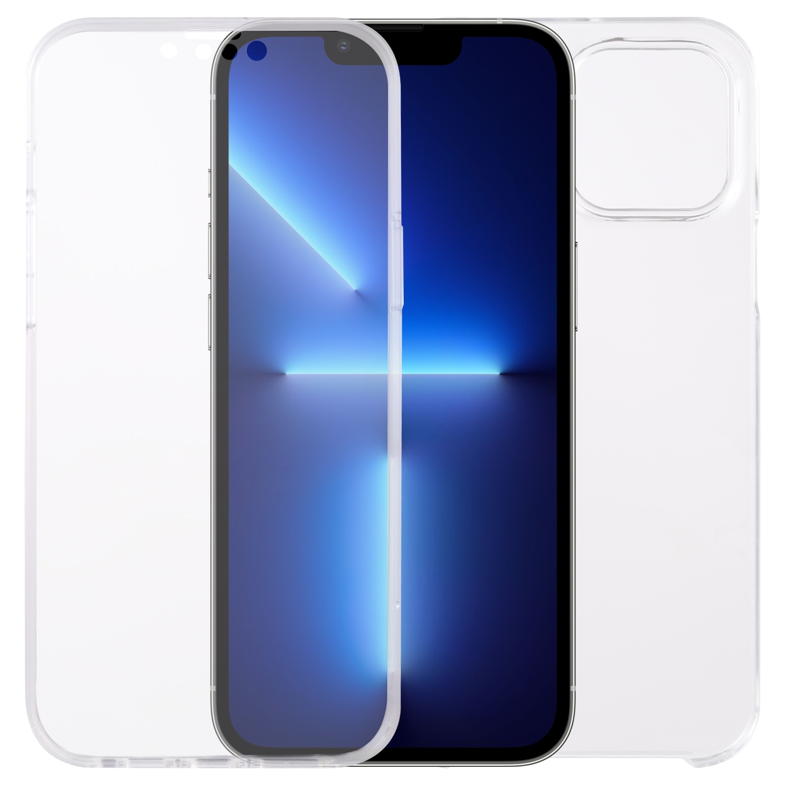 For iPhone 13 Pro PC+TPU Ultra-Thin Double-Sided All-Inclusive Transparent Case - Shopkiz.com
