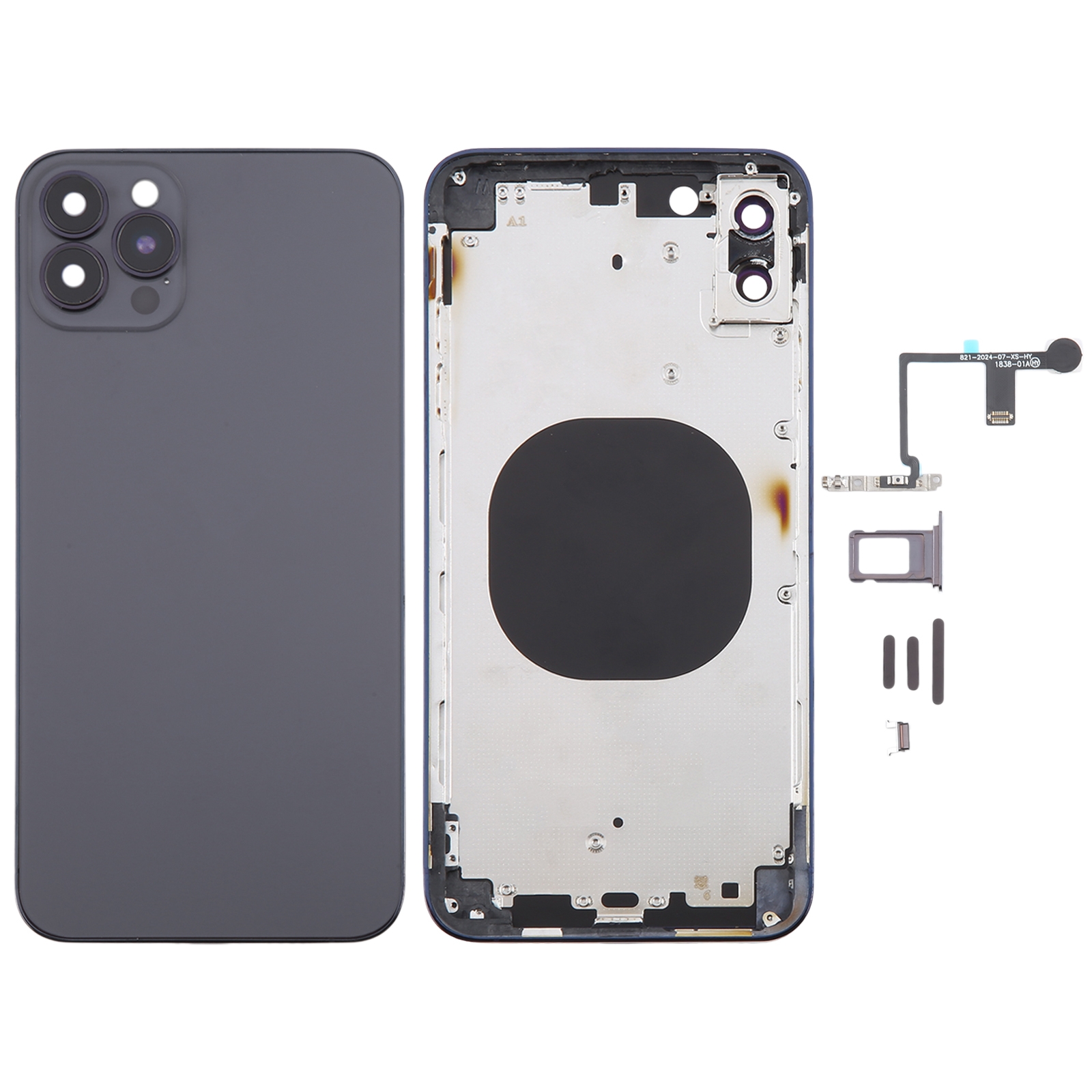 Back Cover with Appearance Imitation of iP14 Pro Max for iPhone XS Max(Black) - Shopkiz.com