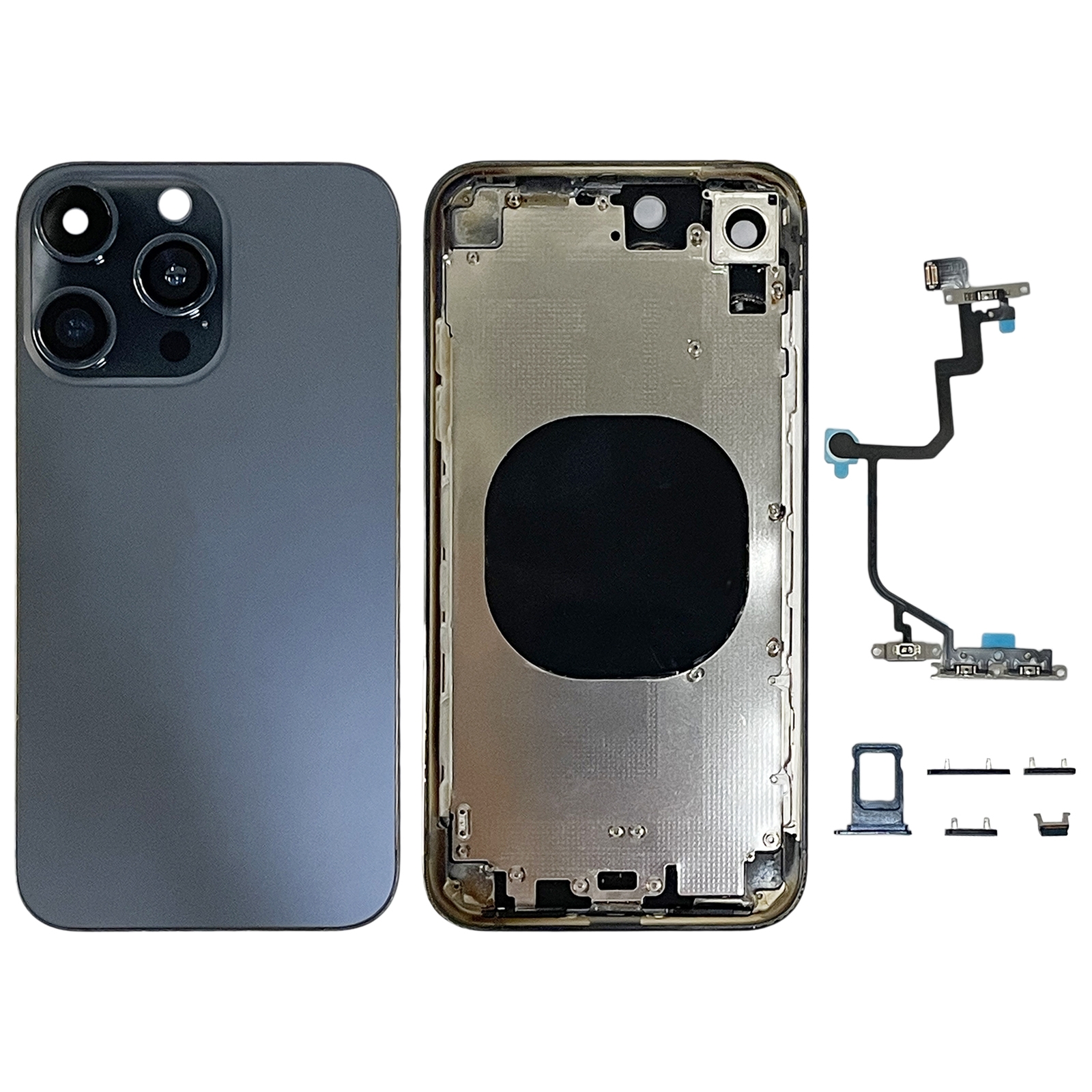 Back Cover with Appearance Imitation of iP15 Pro for iPhone XR(Blue) - Shopkiz.com