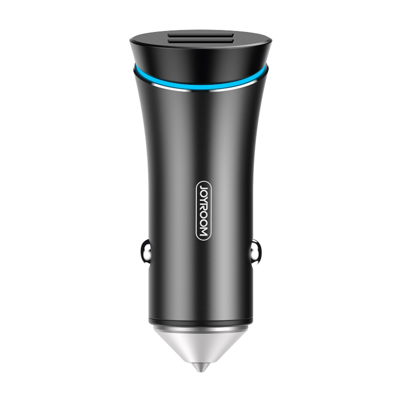 JOYROOM JR-C08 Extreme Speed Series QC3.0 + 2.4A Dual USB Port Car Charger (Black) - Shopkiz.com