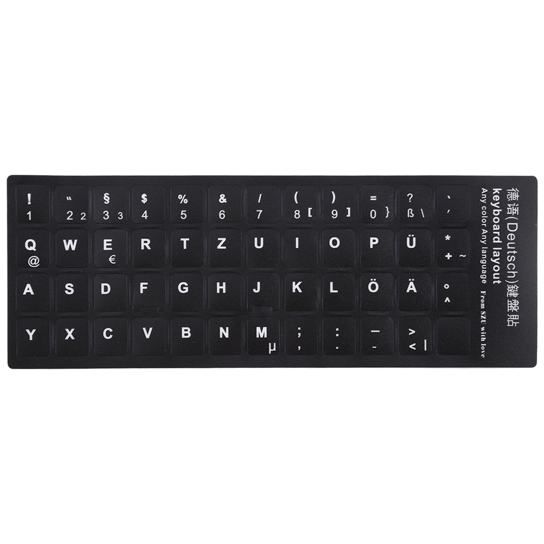 German Learning Keyboard Layout Sticker for Laptop / Desktop Computer Keyboard - Shopkiz.com