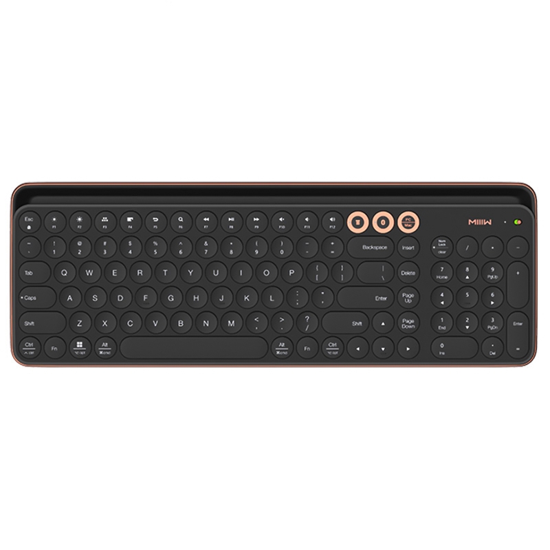 Original Xiaomi Youpin MIIIW MWBK01 102 Keys Wireless Bluetooth + 2.4GHz Dual Modes Keyboard(Gold Black) - Shopkiz.com