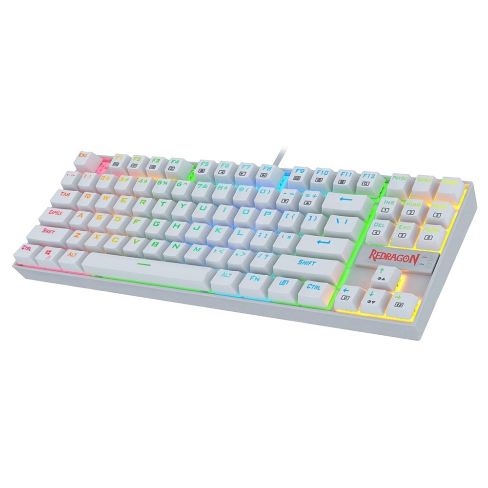 REDRAGON K552RGB RGB Lighting Mechanical Blue Shaft Gaming Wired Keyboard (White) - Shopkiz.com