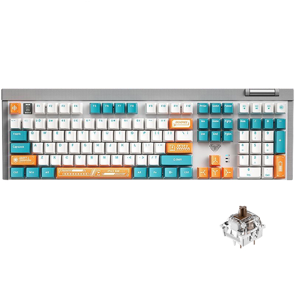 AULA F3050 2.4G Wireless Dual Mode Mechanical Keyboard,Tea Shaft(Green) - Shopkiz.com