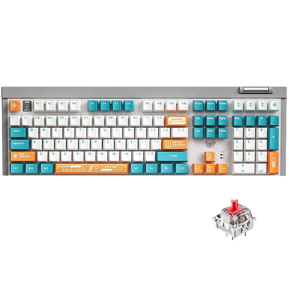 AULA F3050 2.4G Wireless Dual Mode Mechanical Keyboard,Red Shaft(Green) - Shopkiz.com