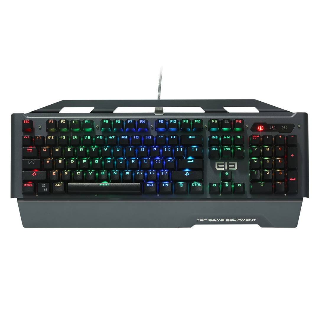 EleEnter Game 2 Multimedia USB 104 Keys Wired RGB Backlight Metal Gaming Mechanical Keyboard for Computer PC Laptop(Black) - Shopkiz.com