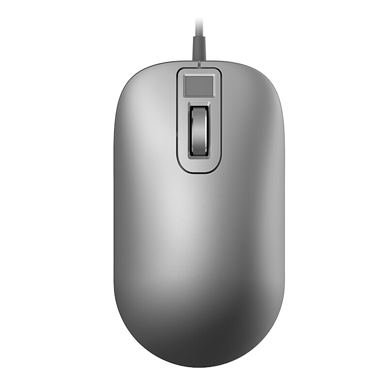 Original Xiaomi Youpin J1 Jesis Laptop PC Computer Fingerprint Wired Mouse (Silver) - Shopkiz.com