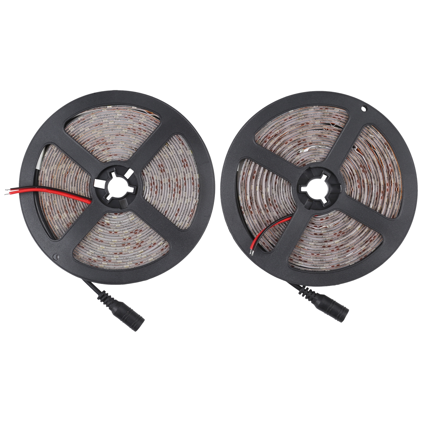 2pcs Bare Board 2835 SMD Dimmable White Light / Warm Light LED Rope Light, 60 LED/m, Length: 5m, 12V 2A 100-240V(UK Plug) - Shopkiz.com