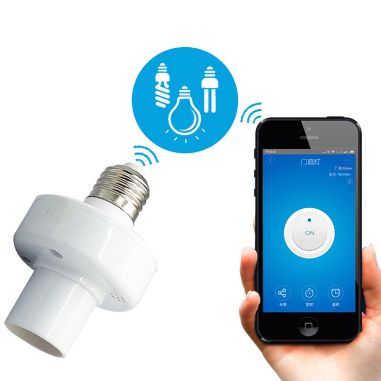Sonoff Slampher RF eWelink Phone APP WiFi 2.4GHz E27 Smart Light Lamp Bulb Holder with Alexa Echo Voice Control & Google Home for Smart Home, AC