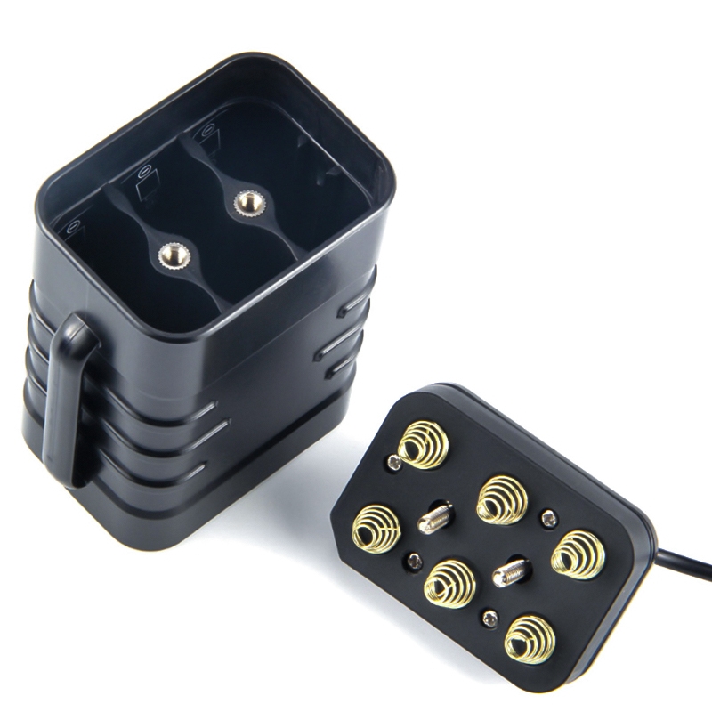6 Sections 18650 Battery Multi-function Mobile Power Box with 8.4v Round Head & 5v USB Dual Voltage Output Without Battery(Black) - Shopkiz.com