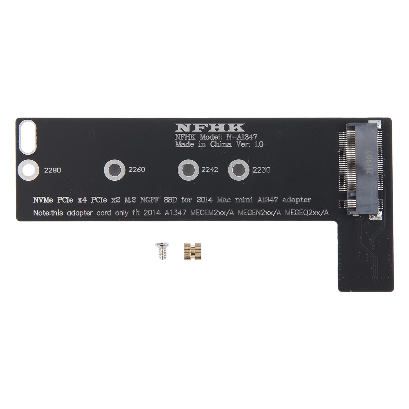 NVMe M.2 SSD to for Mac Mini 2014 Late A1347 MEGEN2 MEGEM2 MEGEQ2 Adapter Card - Shopkiz.com